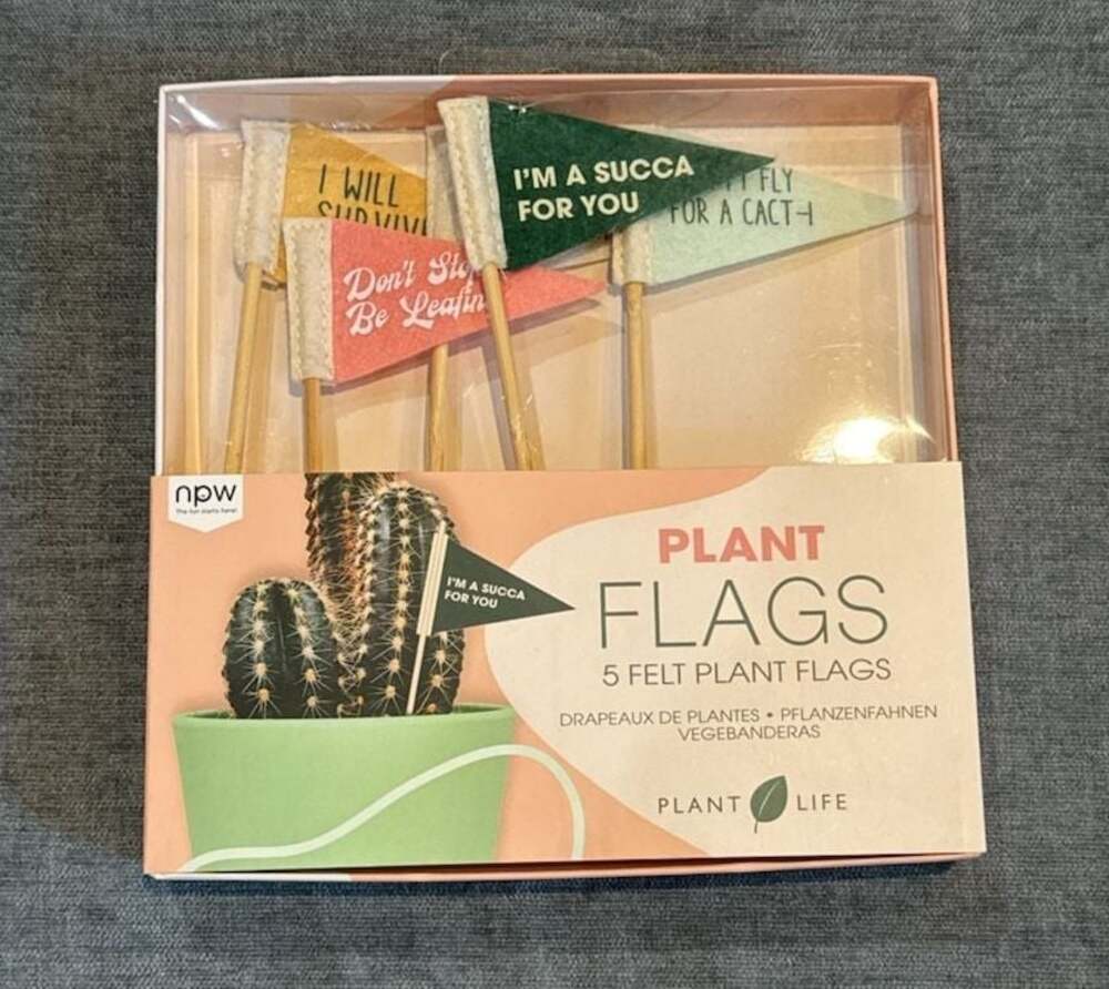 NPW Plant Life Felt Pennant Plant Flags (5-Pack)